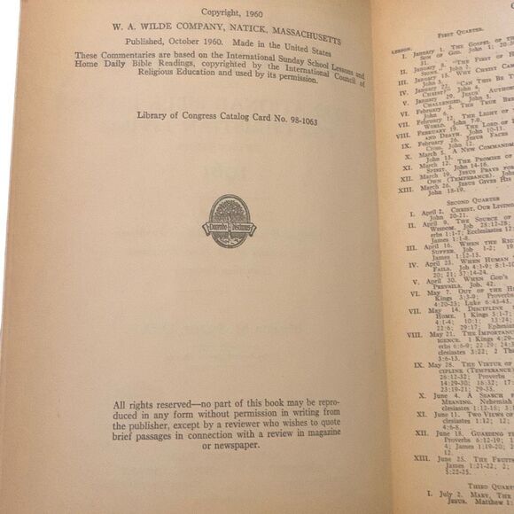 Book PELOUBETS Notes on International Bible Lessons for Christian Teachings 1961 - Picture 12 of 12